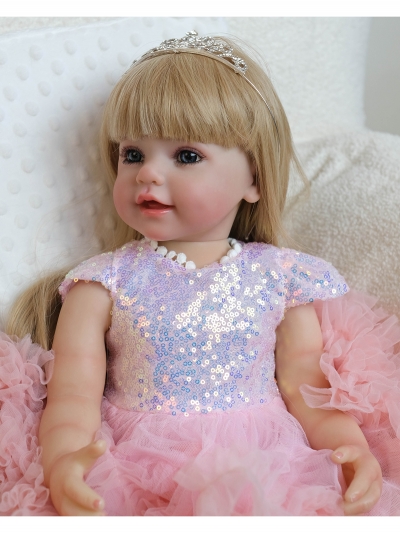 Силиконовая кукла Реборн девочка Аврора, 55 см-2