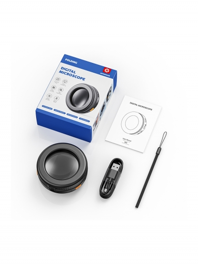 Детский карманный микроскоп лупа 500х-6