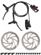 Гидравлические тормоза для велосипеда с дисками LMXT HP, комплект передний и задний (850 и 1500 мм)